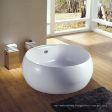 Beautiful Soaking Bath with Faucet Round Bathtub